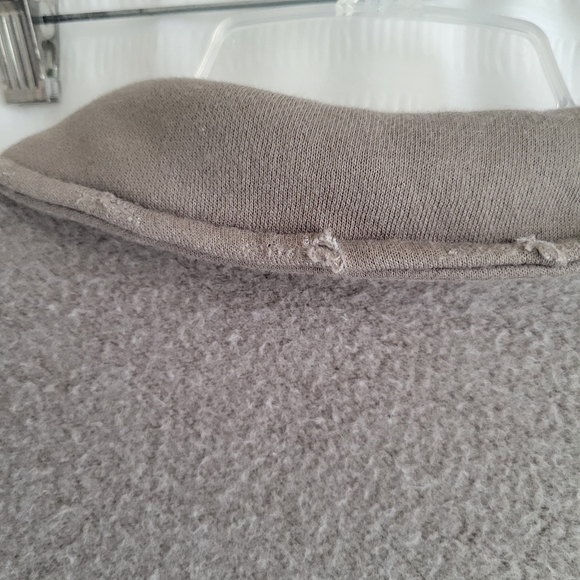 BLACK TAPE Womens Gray Green Cuffed Sleeve Collared Distressed Shacket Med - Picture 8 of 9